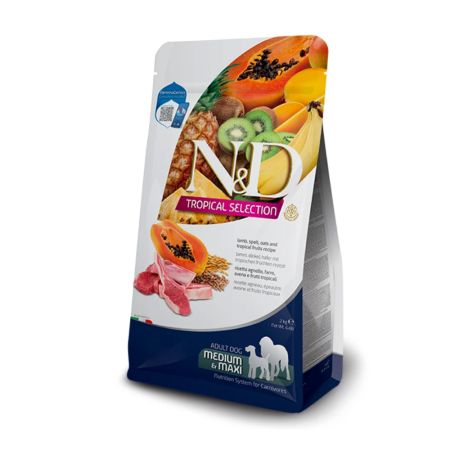 N&D Tropical Selection Kuzulu ve Tropikal Meyveli Orta Ve Büyük Irk Yetişkin Köpek Maması 10 kg