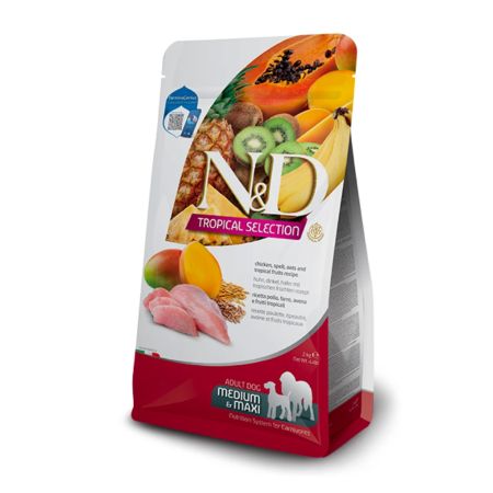 N&D Tropical Selection Düşük Tahıllı Tavuklu ve Tropikal Meyveli Orta ve Büyük Irk Yetişkin Köpek Maması 10 kg