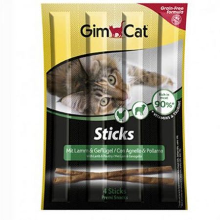 Gimcat Sticks Kuzu Tavuklu Kedi Ödül Çubuğu 4 Adet 20 Gr