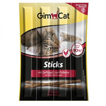 Gimcat Sticks Kümes Hayvanlı Kedi Ödül Çubuğu 4 Adet 20 Gr