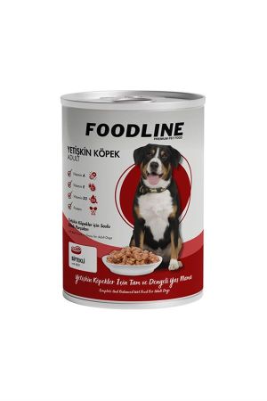 Foodline Biftekli Yetişkin Köpek Konservesi 400 Gr