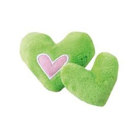 Rogz Catnip Toyz Hearts Kalp Peluş Kedi Oyuncağı Yeşil 8 Cm