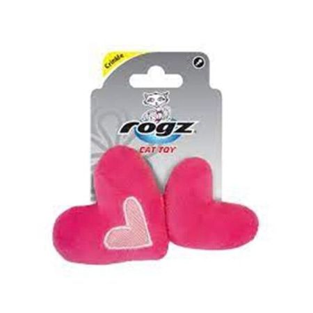 Rogz Catnip Toyz Hearts Kalp Peluş Kedi Oyuncağı Pembe 8 Cm