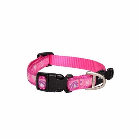 Rogz Fancy Dress Halsband Pati Desenli Köpek Boyun Tasması Pembe Medium 1.6x26-40 Cm