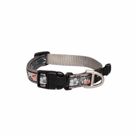 Rogz Fancy Dress Halsband Çiçek Desenli Köpek Boyun Tasması Gri Medium 1.6x26-40 Cm