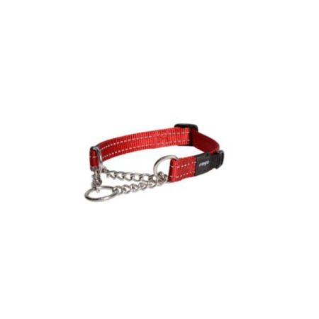 Rogz Utility Control Chain Halsband Kontrol Zicirli Köpek Boyun Tasması Kırmızı Medium 1.6x31-45 Cm