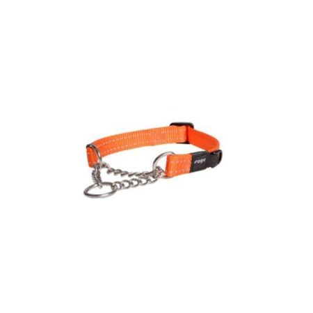 Rogz Utility Control Chain Halsband Kontrol Zicirli Köpek Boyun Tasması Turuncu Xlarge 2.5x45-70 Cm