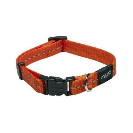 Rogz Utility Halsband Dokuma Köpek Boyun Tasması Turuncu Xsmall 1.1x16-22 Cm