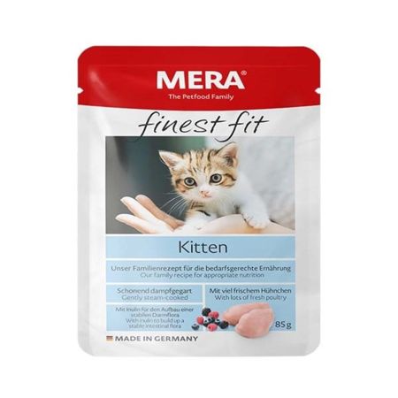 Mera Kitten Pouch Tahılsız Orman Meyveli ve Tavuklu Yavru Kedi Konservesi  85 gr