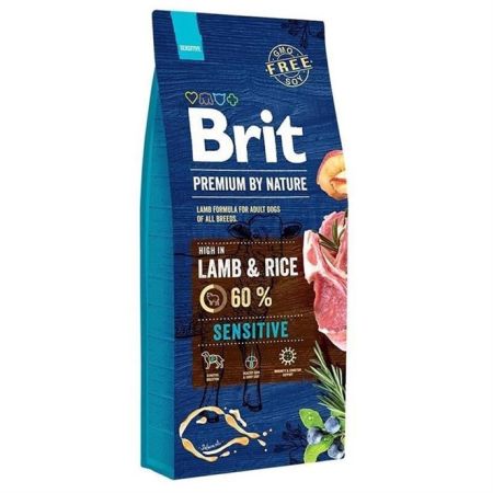 Brit Premium Sensitive Kuzulu Yetişkin Köpek Maması 15 Kg  + Saovet Glukozamin Tablet 75gr + Somon Yağı 250ml HEDİYE