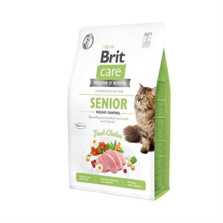 Brit Care Alerjenik Kilo Kontrolü Tahılsız Yaşlı Kedi Maması 2 Kg + Saovet Malt Pasta 100gr HEDİYE