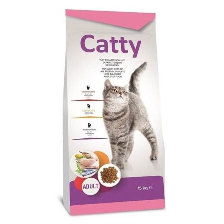 Catty Tavuklu Yetişkin Kedi Maması 15 Kg + Saovet Malt Pasta 100gr + Biotin Pasta 100gr HEDİYE