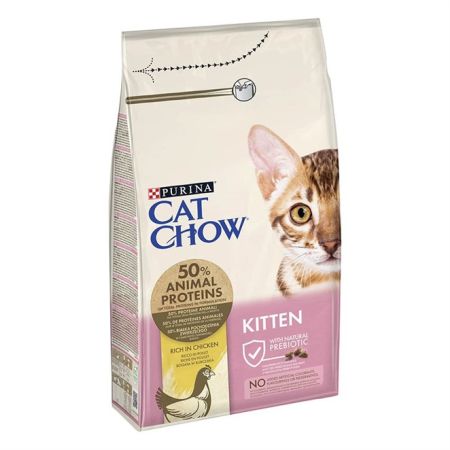 Cat Chow Kitten Tavuklu Yavru Kedi Maması 1,5 Kg  + Saovet Özel Pasta 100gr HEDİYE