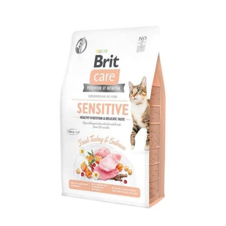 Brit Care Hindi Somonlu Tahılsız Hassas Kedi Maması 7 Kg + Saovet Malt Pasta 100gr HEDİYE