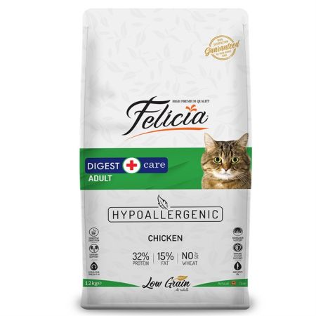 Felicia Az Tahıllı Yetişkin Tavuklu HypoAllergenic Kedi Maması 12 Kg + Saovet Malt Pasta 100gr + Biotin Pasta 100gr HEDİYE