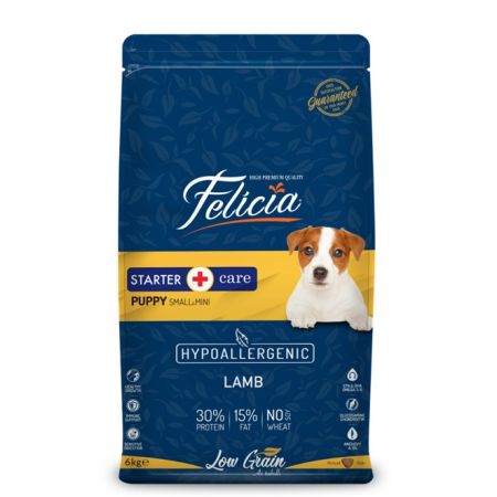 Felicia Kuzulu Pirinçli Küçük Irk Düşük Tahıllı Yavru Köpek Maması 6kg  + Saovet Bağışıklık Destekleyici Tablet 75gr HEDİYE