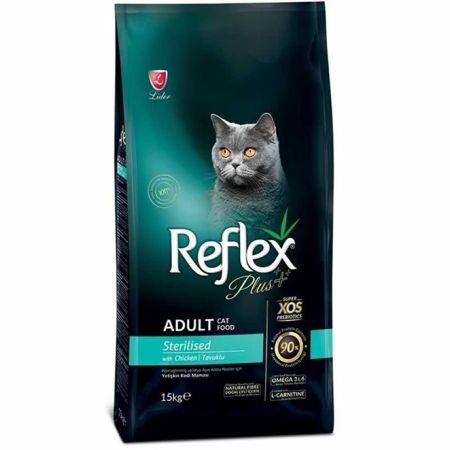 Reflex Plus Tavuklu Kısırlaştırılmış Kedi Maması 15 Kg + Saovet Multivitamin Pasta 100gr + Biotin Pasta 100gr HEDİYE