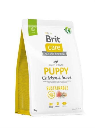 Brit Care Sustainable Puppy Böcek ve Tavuklu Yavru Köpek Maması 3 Kg  + Saovet Bağışıklık Destekleyici Tablet 75gr HEDİYE