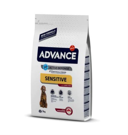 Advance Kuzulu ve Pirinçli Hassas Yetişkin Köpek Maması 3 Kg + Saovet Glukozamin Tablet 75gr HEDİYE