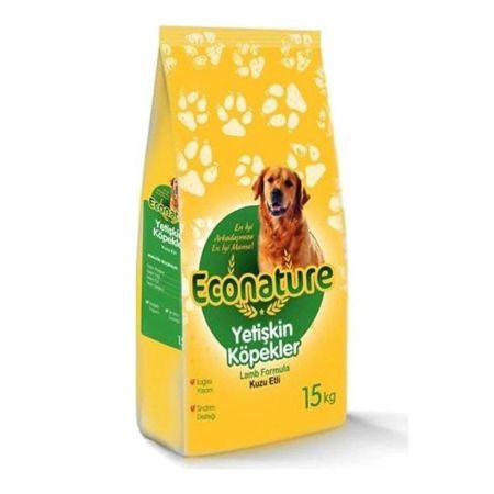 Econature Kuzulu Yetişkin Köpek Maması 15 Kg + Saovet Glukozamin Tablet 75gr + Somon Yağı 250ml HEDİYE