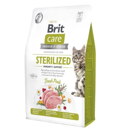 Brit Care Grain-Free Immunity Support Kısırlaştırılmış Yetişkin Kedi Maması 2 Kg + Saovet Multivitamin Pasta 100gr HEDİYE