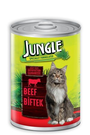 Jungle Biftekli Konserve Kedi Maması 415 Gr