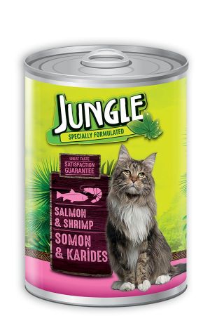 Jungle Somonlu Karidesli Konserve Kedi Maması 415 Gr