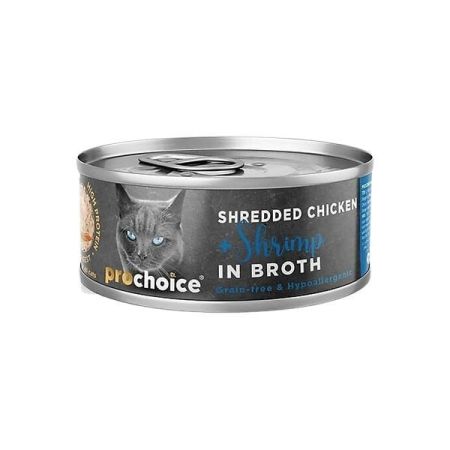 Prochoice Hypo-Allergenic Sos İçinde Tavuklu ve Karidesli Tahılsız Yetişkin Kedi Konservesi 70 Gr