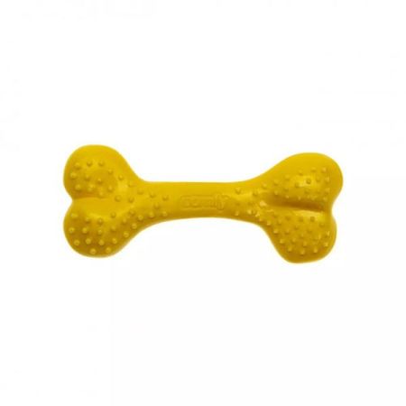 Aquael Comfy Toy Kemik Şeklinde Ananas Aromalı Köpek Oyuncağı Sarı 12.5 Cm