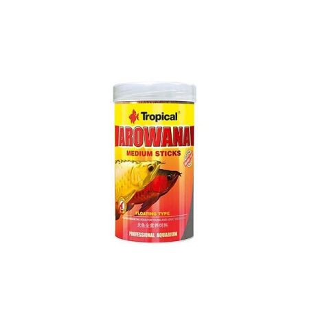 Tropical Arowana Sticks Genç Arowanalar için Renklendirici Balık Yemi Medium 1000 Ml 360 Gr