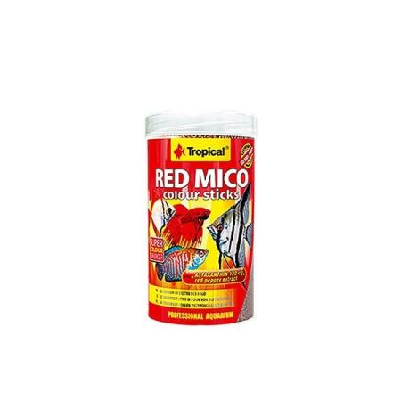 Tropical Red Mico Colour Sticks Kan Kurdu İçerikli Ekstrüde Balık Yemi 250 Ml 80 Gr
