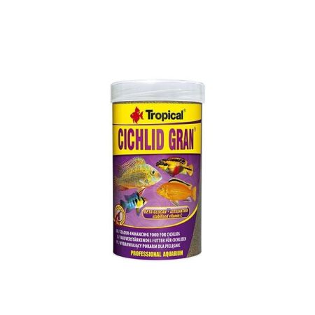 Tropical Cichlid Gran Ciklet Balıkları için Renklendrici Granül Balık Yemi 1000 Ml 500 Gr