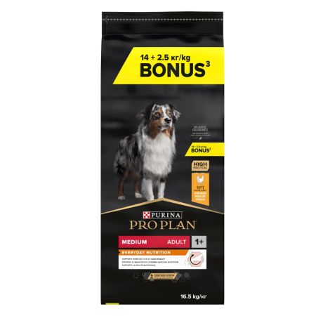 Pro Plan Everyday Nutrition Tavuklu Orta Irk Yetişkin Köpek Maması 14 kg + 2,5 kg