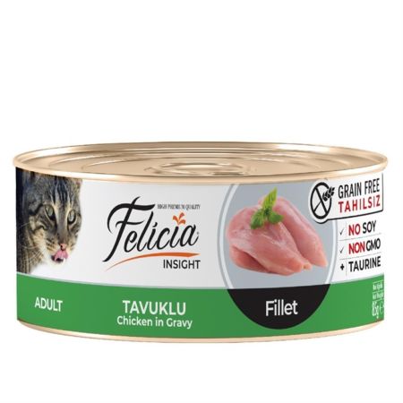 Felicia Fileto Tavuklu Tahılsız Yetişkin Kedi Konservesi 85gr