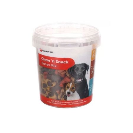 Flamingo Chewn Bones Mix Kuzulu Sığırlı ve Balıklı Köpek Bisküvisi 500 Gr