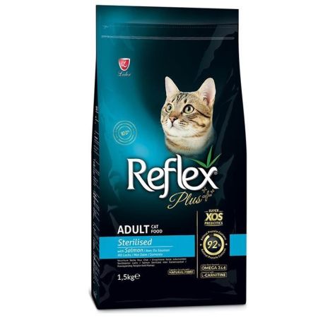 Reflex Plus Somonlu Kısırlaştırılmış Kedi Maması 1.5kg+500gr Hediyeli