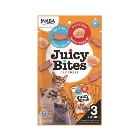 Inaba Juicy Bites Balıklı ve İstiridyeli Kedi Ödül Maması 11.3 Gr 3 Adet