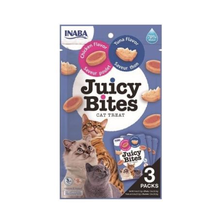Inaba Juicy Bites Tavuklu ve Tuna Balıklı Kedi Ödül Maması 11.3 Gr 3 Adet