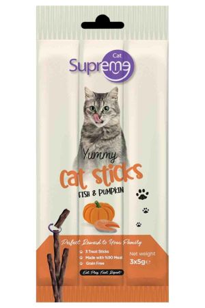 Supreme Cat Ton Balıklı Ve Bal Kabaklı Kedi Ödül Çubuğu 3x5gr