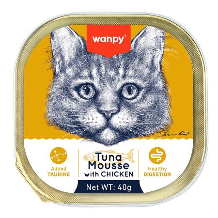 Wanpy Ton Balıklı Ve Tavuklu Alury Kedi Konservesi 40 g (6 Adet)
