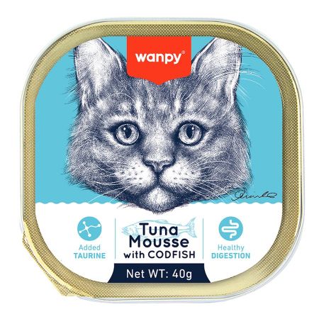 Wanpy Ton Balıklı Ve Morina Balıklı Alury Kedi Konservesi 40 g (6 Adet)