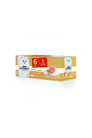 Gourmet Gold Kıyılmış Hindi Etli Yetişkin Kedi Konserve Maması 85 Gr (6 Al 5 Öde)