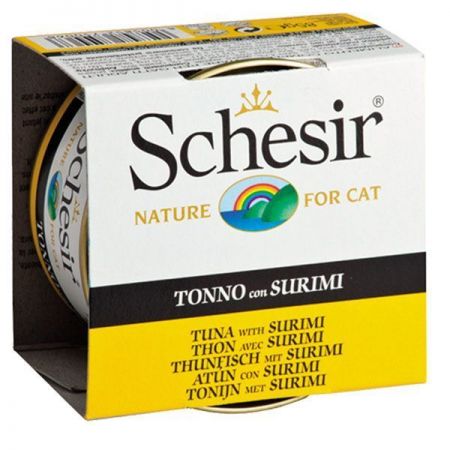 Schesir Ton Balık ve Surimi Jöleli Konserve Kedi Maması 85 Gr