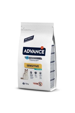 Advance Somonlu Sensitive Kısırlaştırılmış Yetişkin Kedi Maması 1.5 Kg