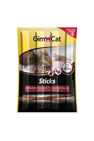 Gimcat Sticks Hindi ve Tavşanlı Kedi Ödül Çubuğu 3x5 Gr