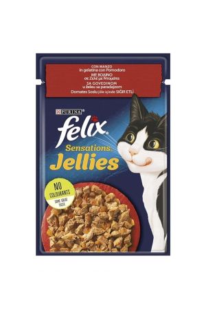 Felix Sensations Sığır Etli ve Domatesli Kedi Konserve Maması 85 Gr