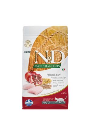 N&D Düşük Tahıllı Tavuklu Narlı Yetişkin Kedi Maması 1.5 Kg