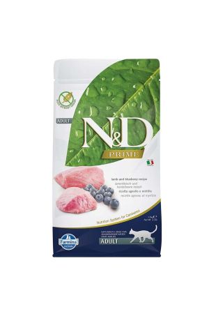 N&D Tahılsız Kuzu Etli Yaban Mersinli Yetişkin Kedi Maması 1.5 Kg