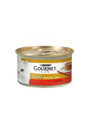 Gourmet Gold Savoury Cake Sığır Etli Kedi Konserve Maması 85 Gr