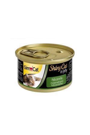 Gimcat Shinycat Jelli Tavuklu Kedi Otlu Kedi Konserve Maması 70 Gr